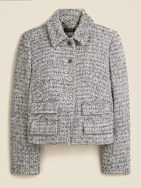 J. Crew Lucie jacket in marled tweed - new with tags! Size 14